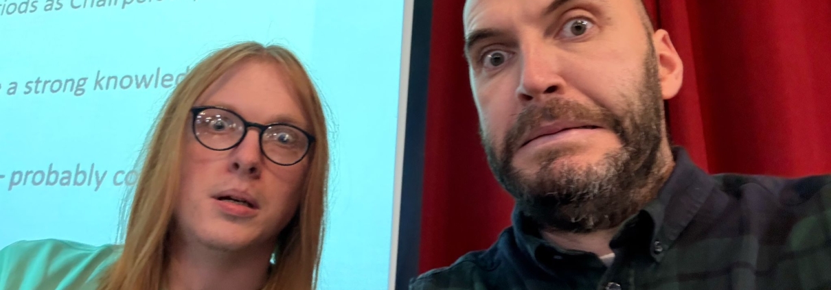 This is a picture of two of the team members looking concerned to demonstrate 10 Small Business Money Mistakes (And How to Stop Making Them)