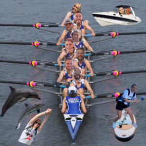 This is a photoshopped picture of the ChadStone team on a dragon boat