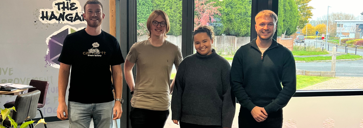 This is four members of the ChadStone team smiling behind their desks to show beating the post-January slump with simple, practical ways to stay productive without burning out. A calm week checklist for business owners to protect energy, prioritise and stay on track.